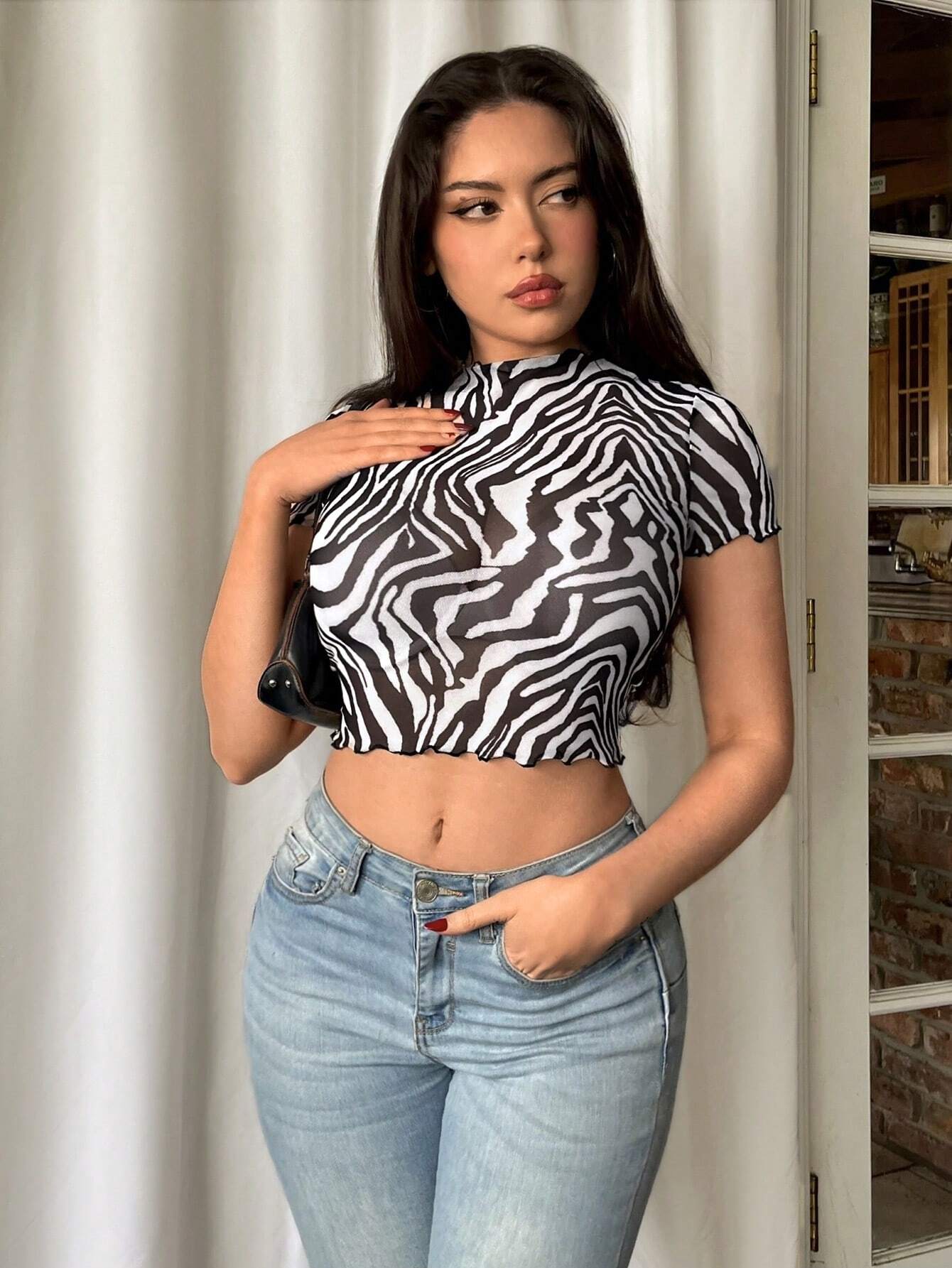 Zebra Pattern Perspective T-Shirt