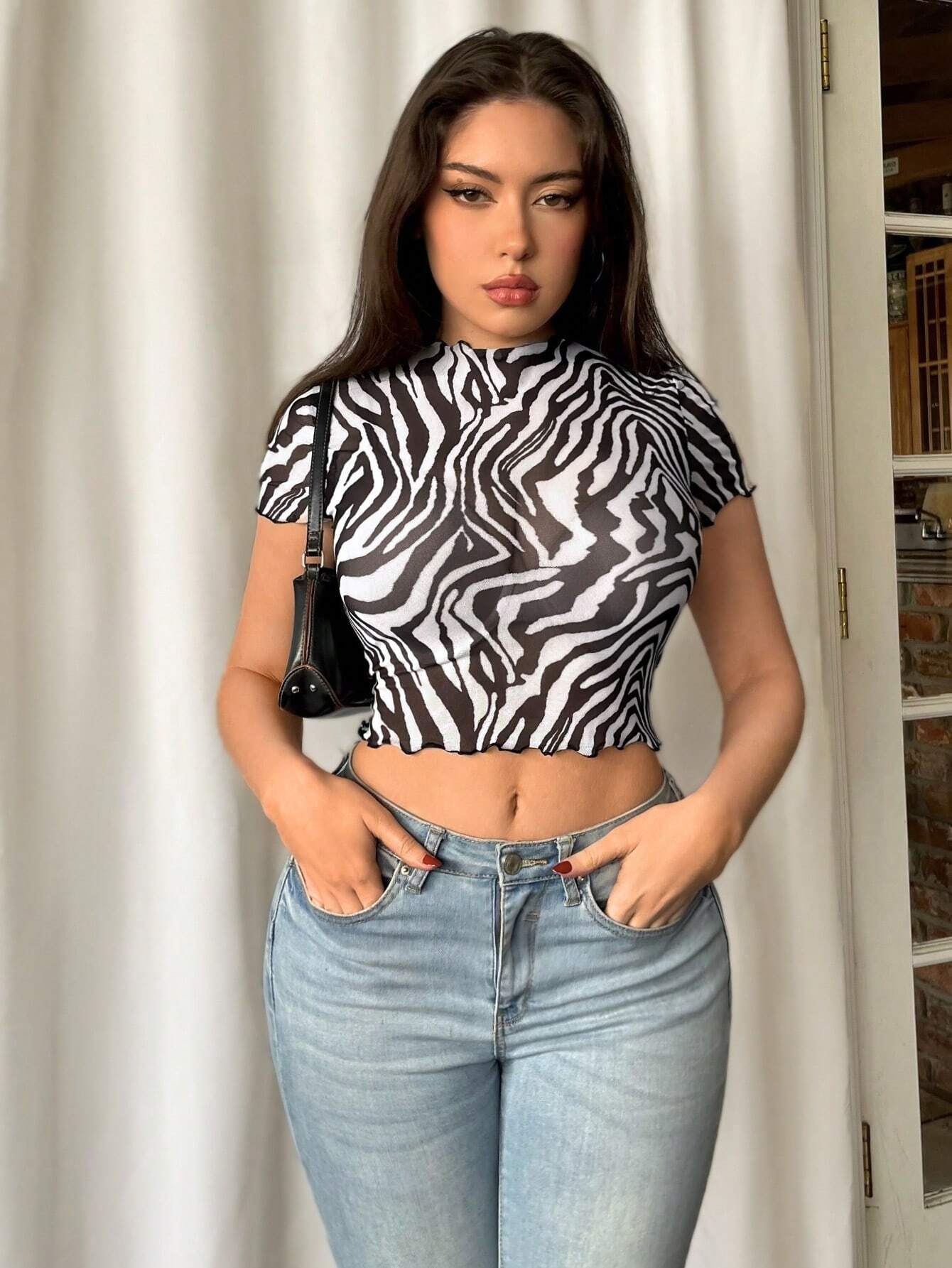 Zebra Pattern Perspective T-Shirt