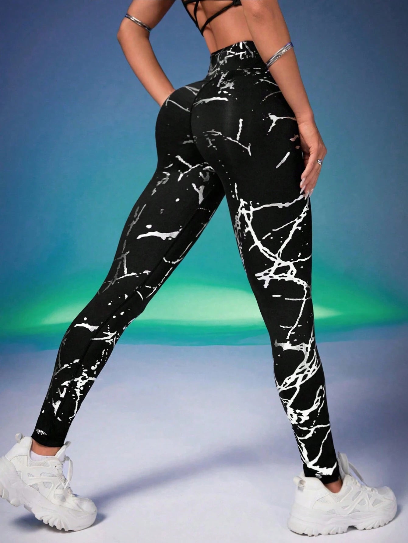 High Waisted Buttocks Lift Sports Leggings