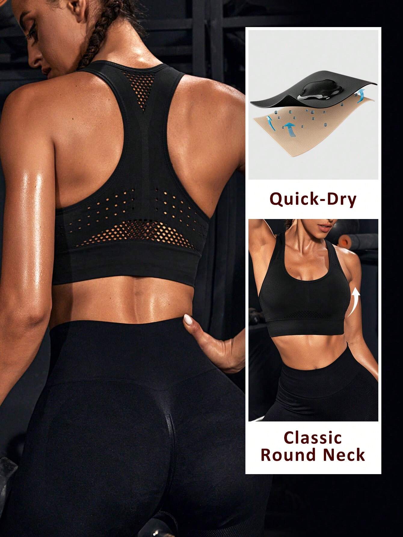 Support Seamless Workout Push Up Sports Bra