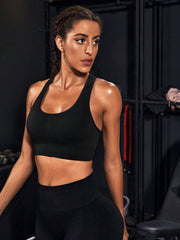 Support Seamless Workout Push Up Sports Bra