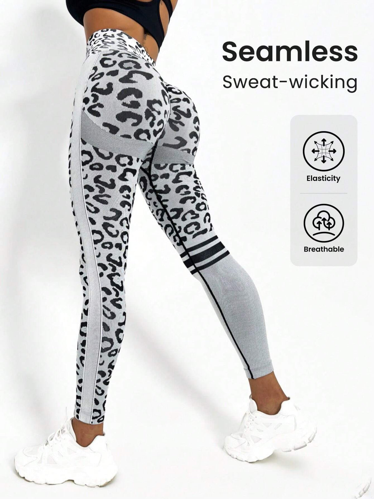 Leopard Print Tummy Control Sports Legging