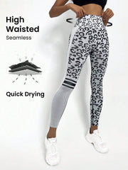 Leopard Print Tummy Control Sports Legging