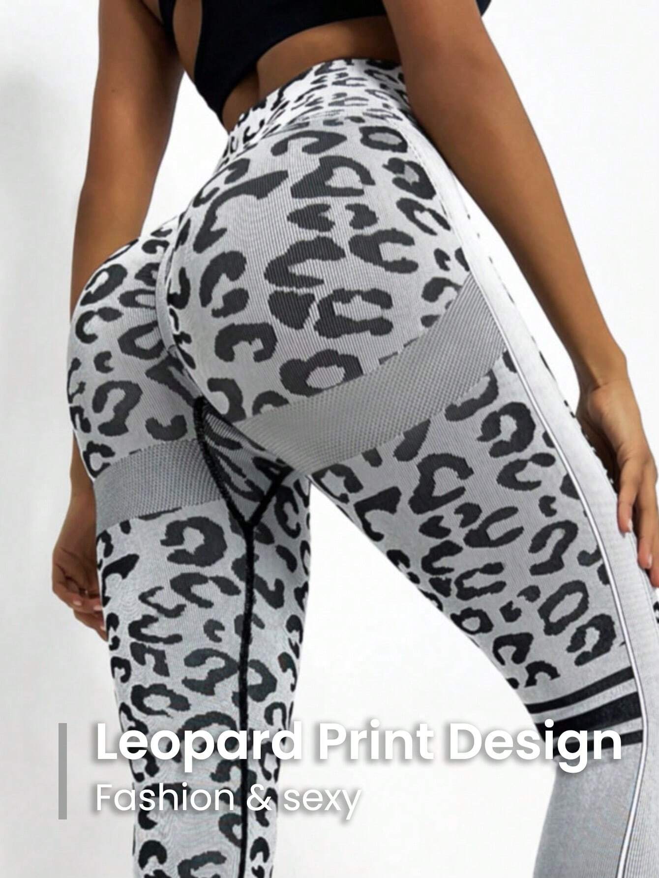 Leopard Print Tummy Control Sports Legging