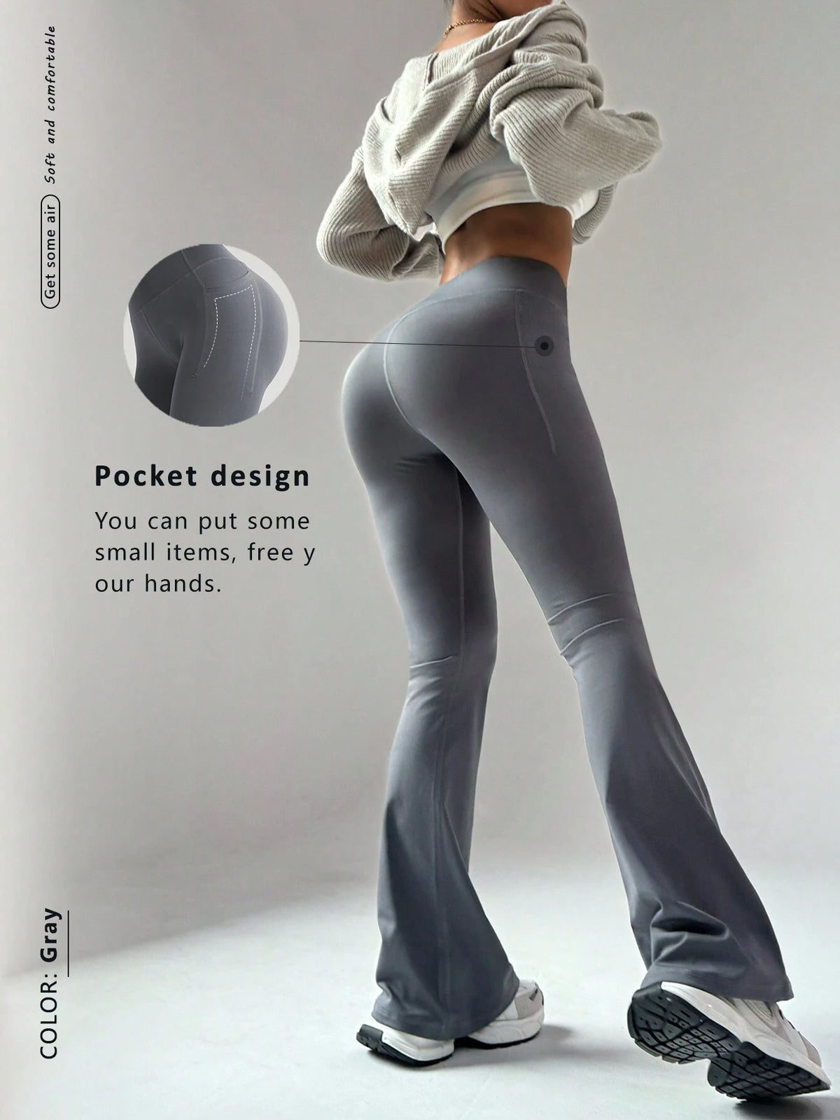 Loose Lift-Up High Waisted Wide Leg Yoga Pants