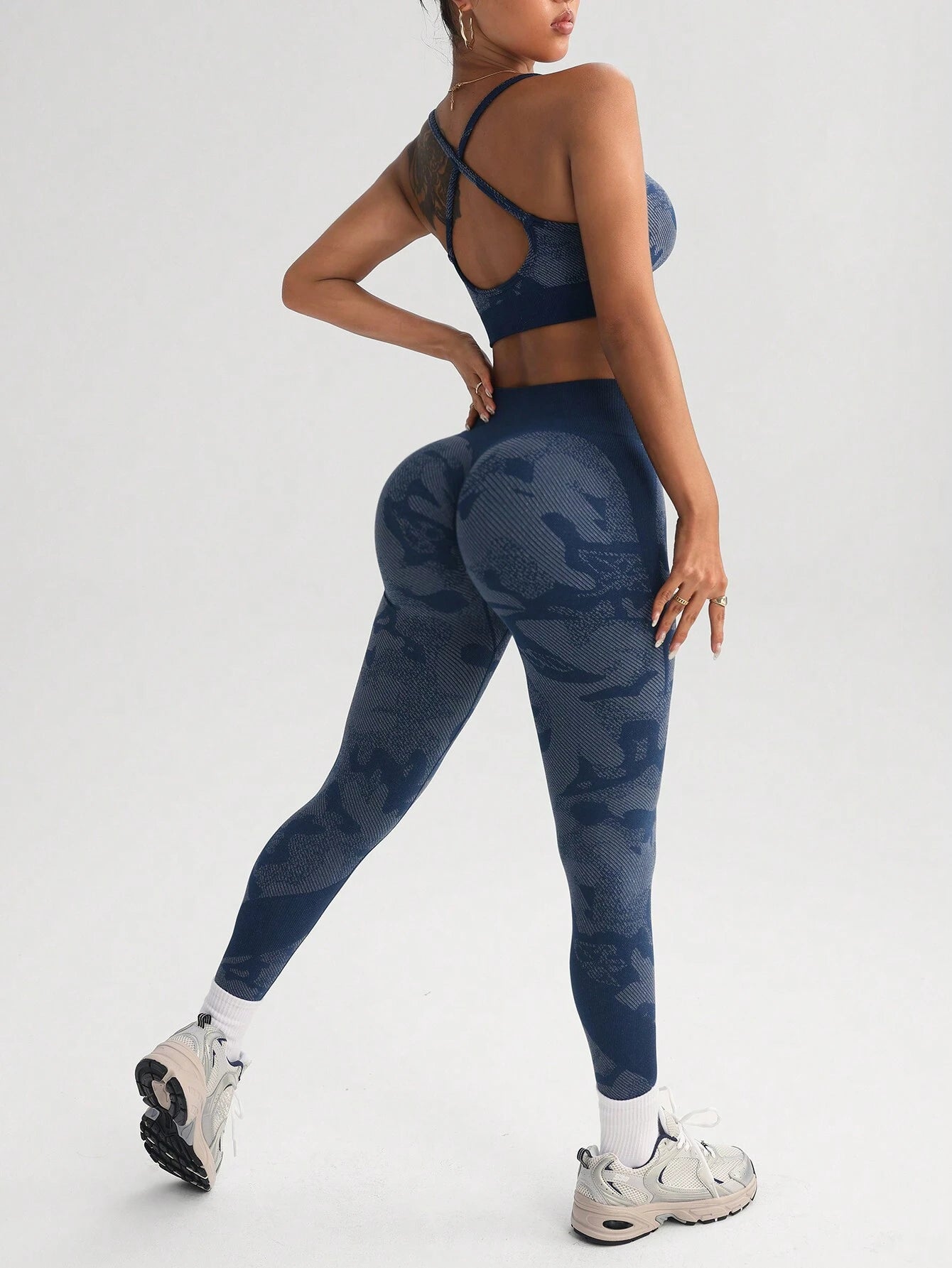 Leopard Print Basic Yoga Activewear Set