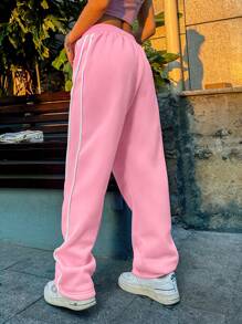Drawstring Waist Elastic Waistband Pants