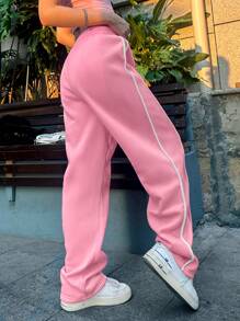 Drawstring Waist Elastic Waistband Pants