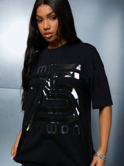 Street Oversized T-Shirt With Gloss Print