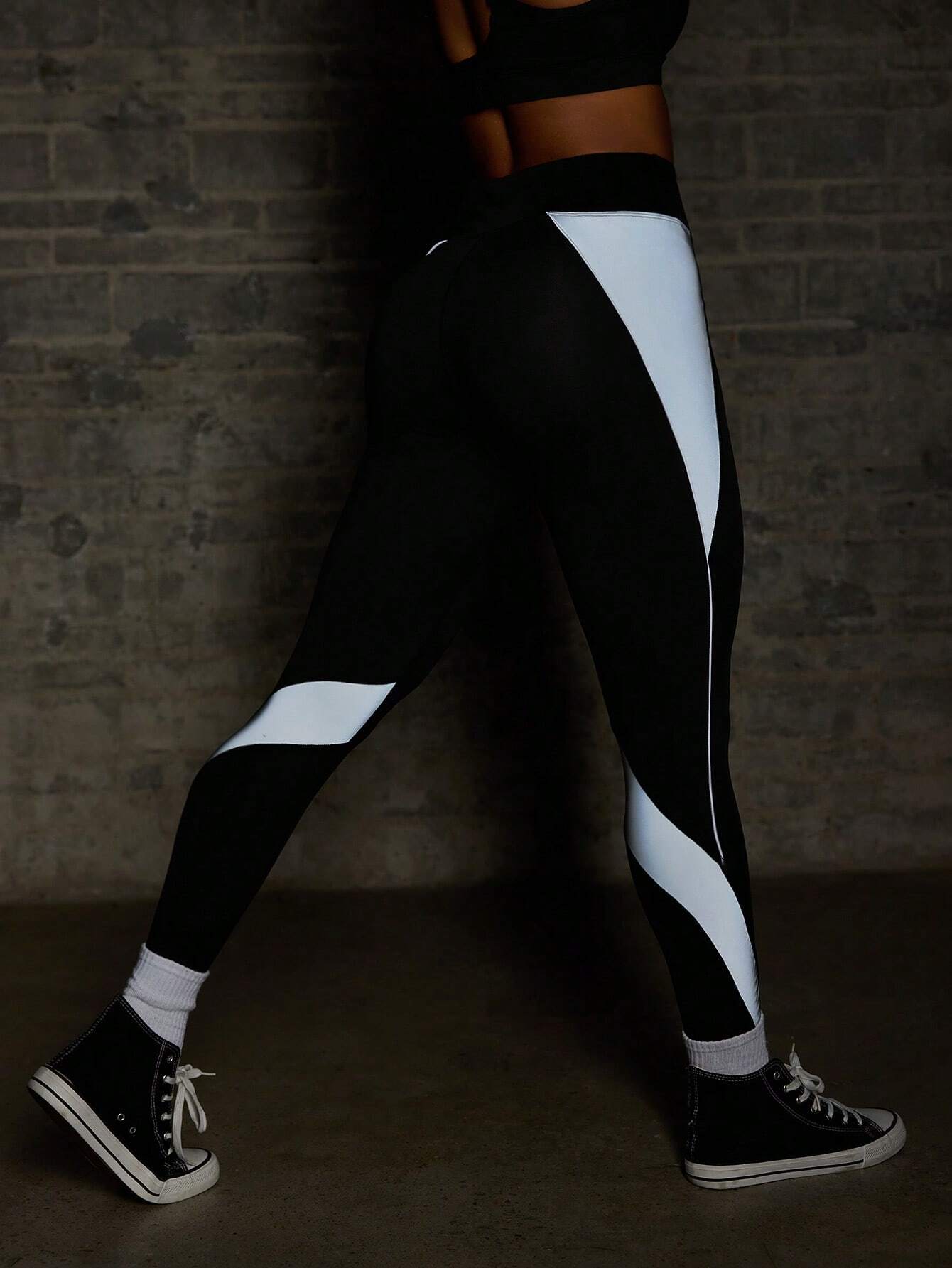 Colorblock Patchwork High Waist Seamless Sports Leggings