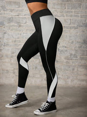 Colorblock Patchwork High Waist Seamless Sports Leggings