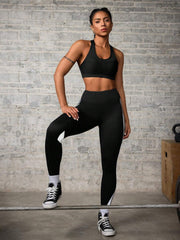 Colorblock Patchwork High Waist Seamless Sports Leggings