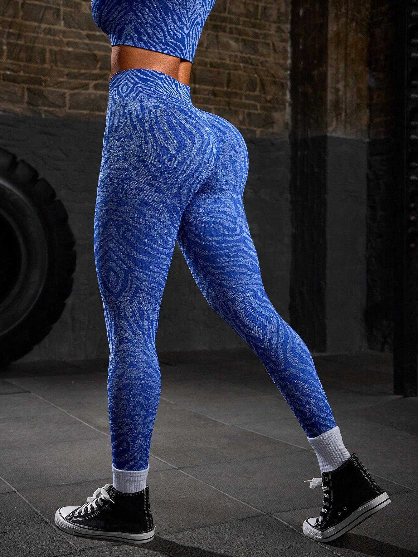 Zebra Pattern High Waist Fitness Leggings