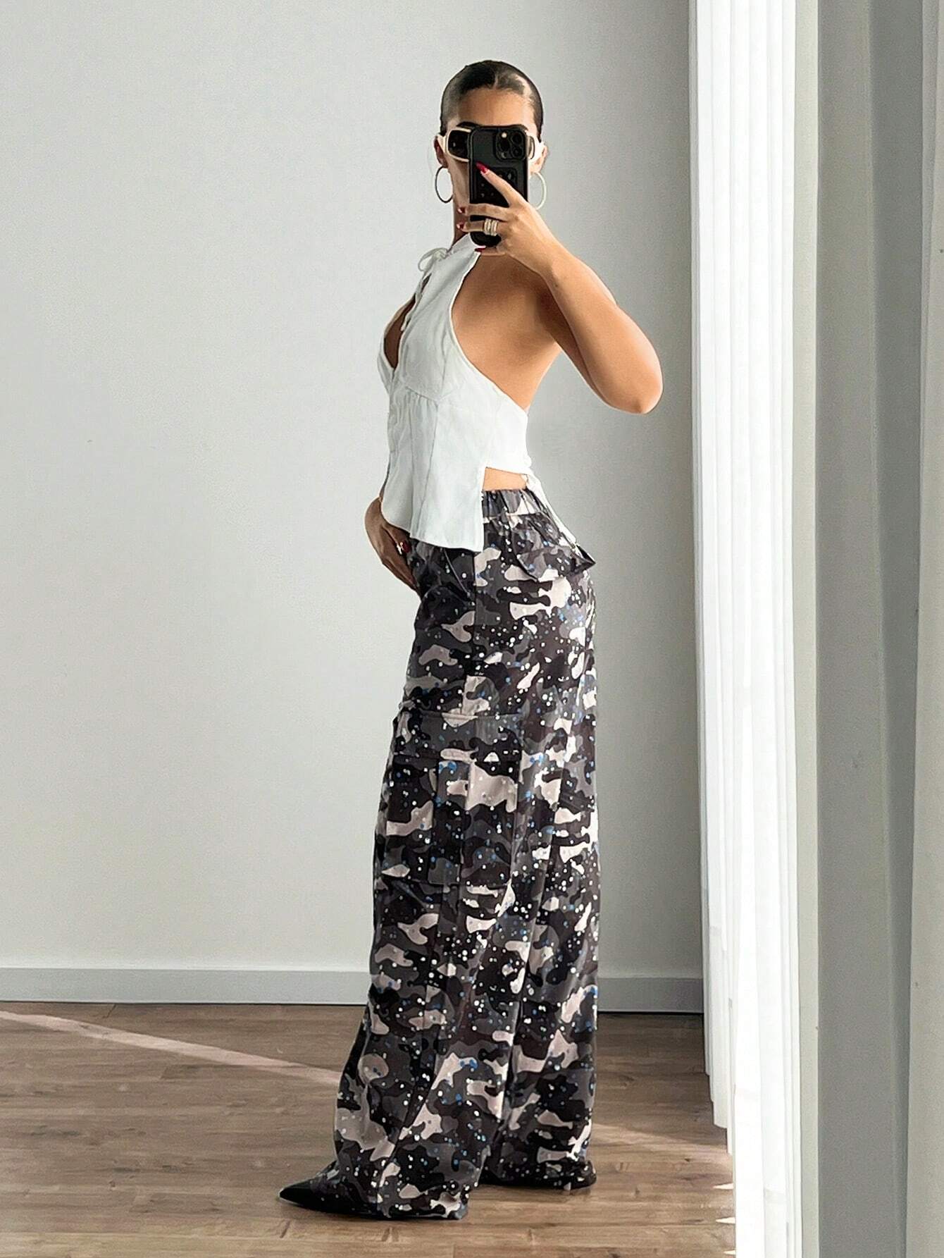 Retro Camouflage Big Pocket Cargo Pants