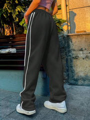Drawstring Waist Elastic Waistband Pants