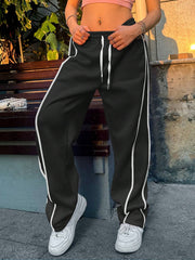 Drawstring Waist Elastic Waistband Pants