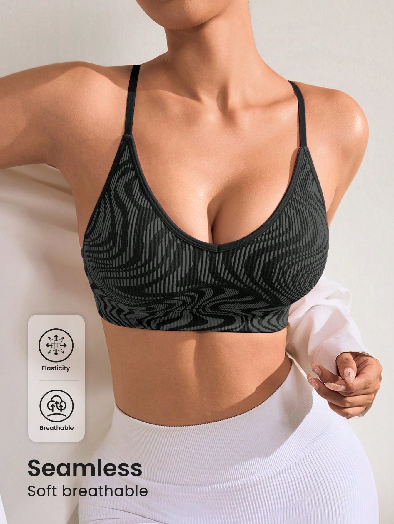 Cropped Round Neck Sports Tank Top