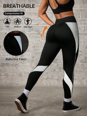 Colorblock Patchwork High Waist Seamless Sports Leggings