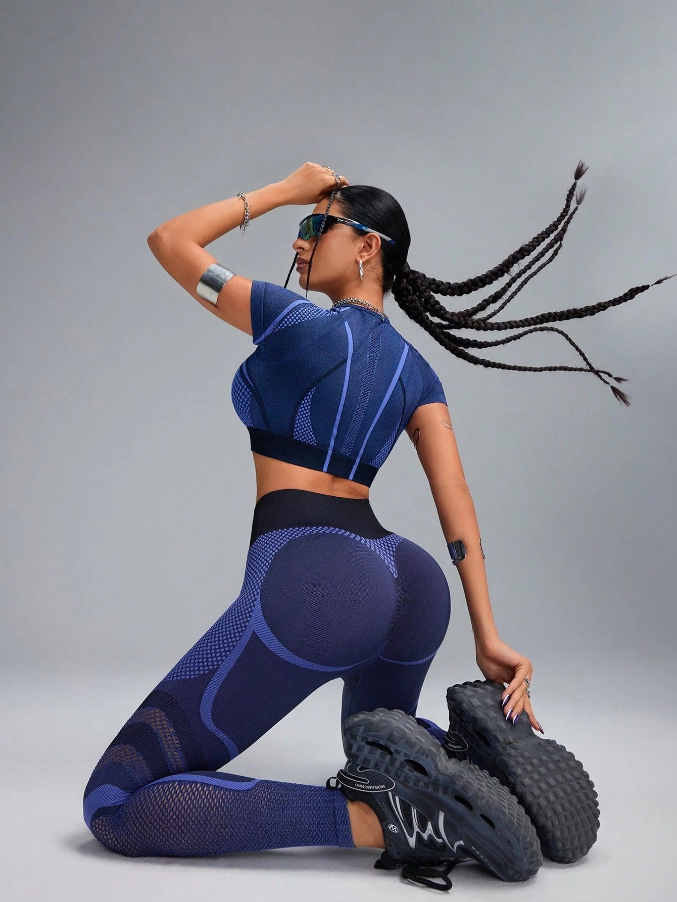 3d  High Elastic Seamless Mesh Breathable Sculpting T-Shirt