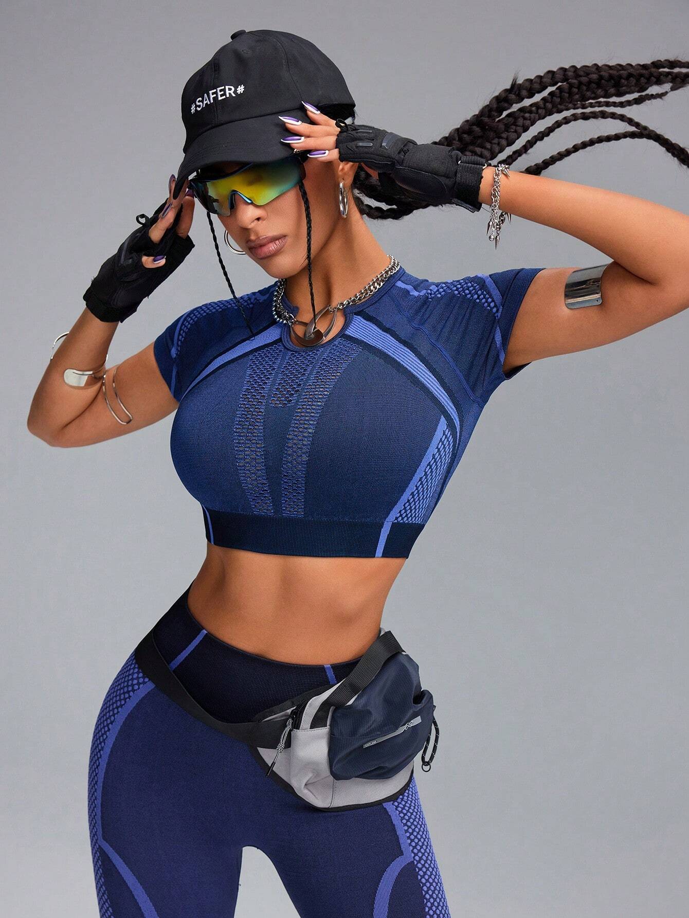3d  High Elastic Seamless Mesh Breathable Sculpting T-Shirt