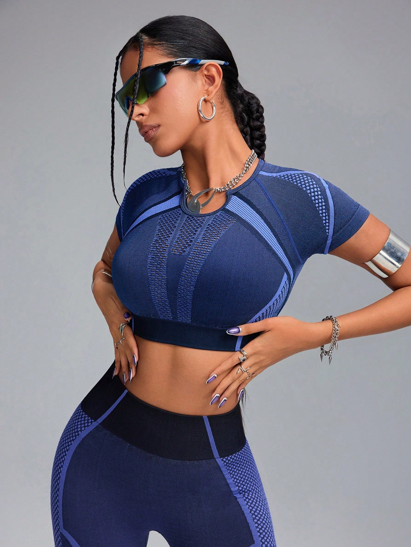 3d  High Elastic Seamless Mesh Breathable Sculpting T-Shirt