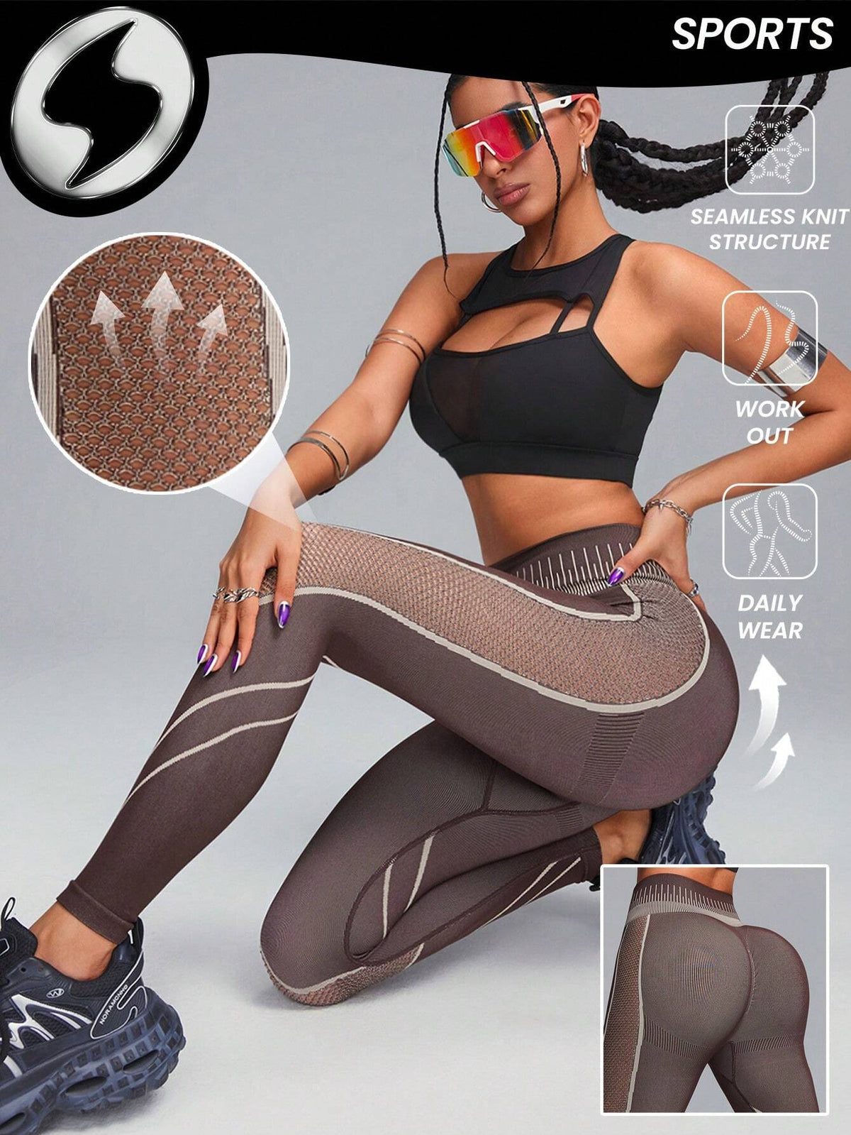 High Elastic Seamless Breathable Sports Legging