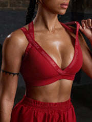 Letter Printed Fitness Activewear Sports Bra