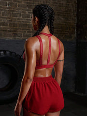 Letter Printed Fitness Activewear Sports Bra