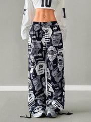 Number Pattern Color-Blocked Soccer Sweatpants