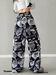 Number Pattern Color-Blocked Soccer Sweatpants