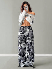 Number Pattern Color-Blocked Soccer Sweatpants