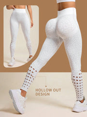 Leopard Print Mesh Cropped Sports Legging