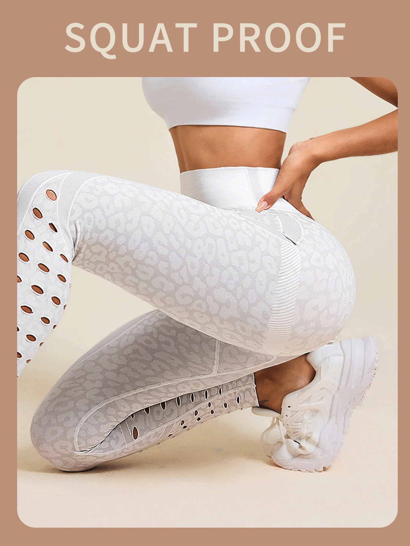 Leopard Print Mesh Cropped Sports Legging