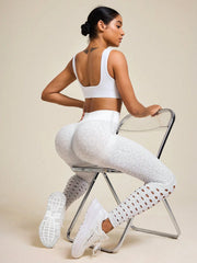 Leopard Print Mesh Cropped Sports Legging
