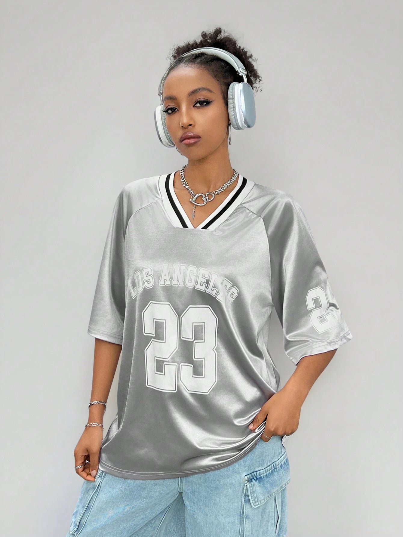 Oversized T-Shirt Large Number Print