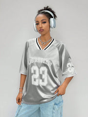 Oversized T-Shirt Large Number Print