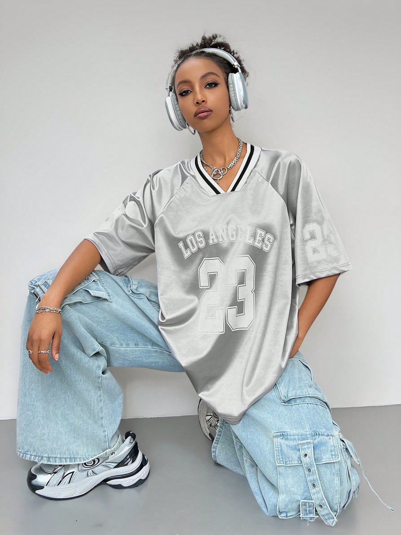 Oversized T-Shirt Large Number Print