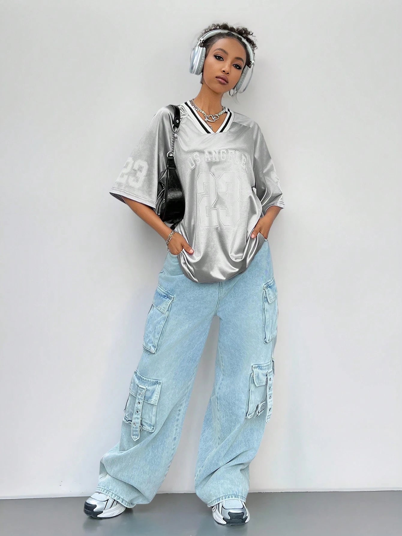 Oversized T-Shirt Large Number Print