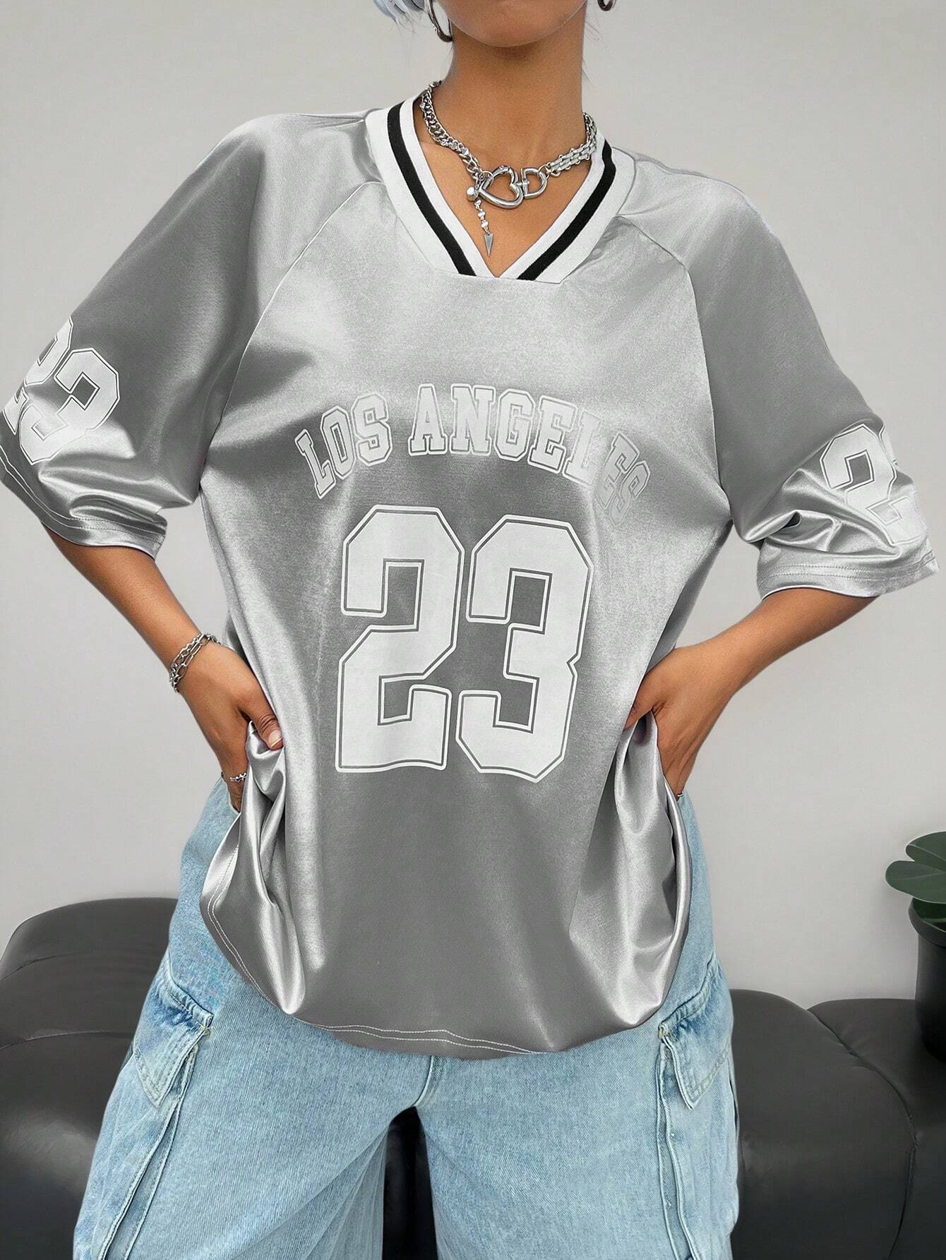 Oversized T-Shirt Large Number Print