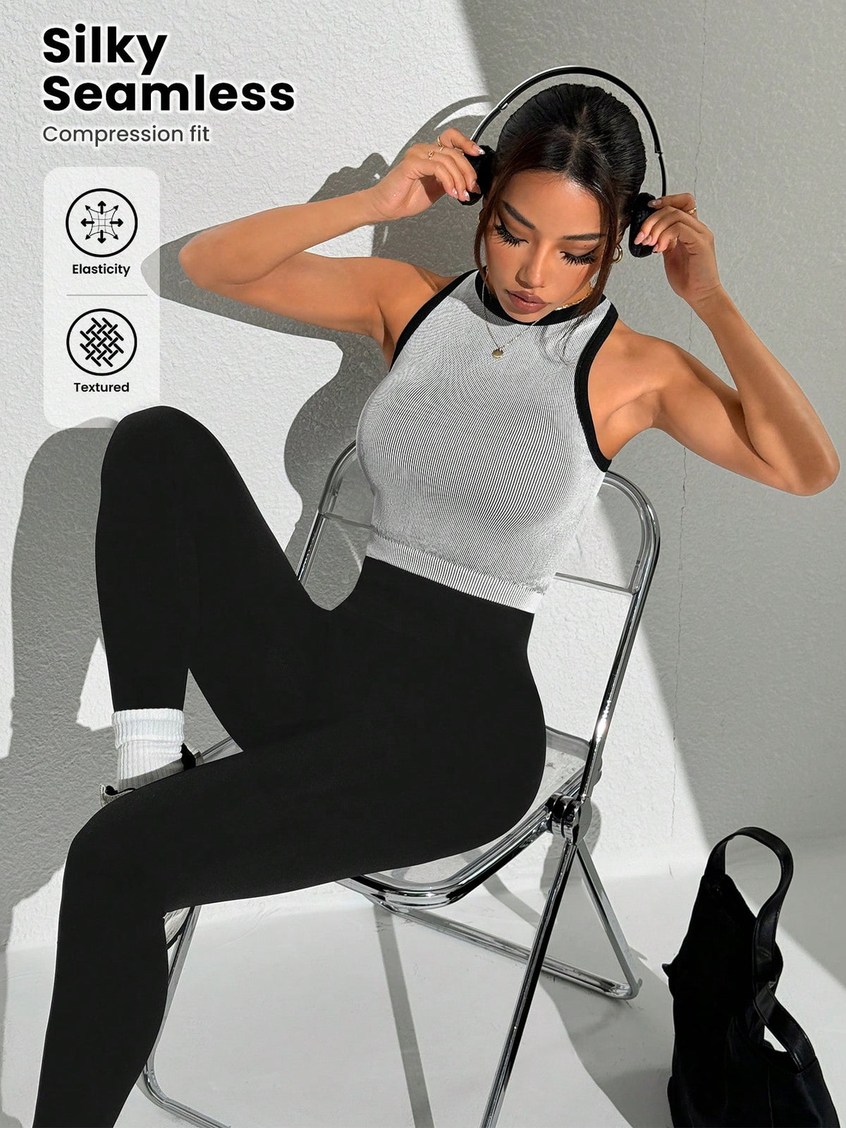 Seam-Free Tank Top And Leggings Sports Set
