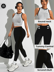 Seam-Free Tank Top And Leggings Sports Set