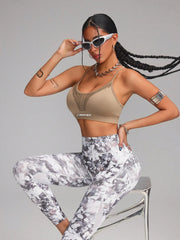 Hollow Out Breathable Mesh Cut Out High Elastic Seamless Sports Bra