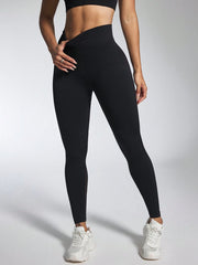 Sports Moisture-Wicking Mesh Fabric High Waist Cropped Seamless Leggings