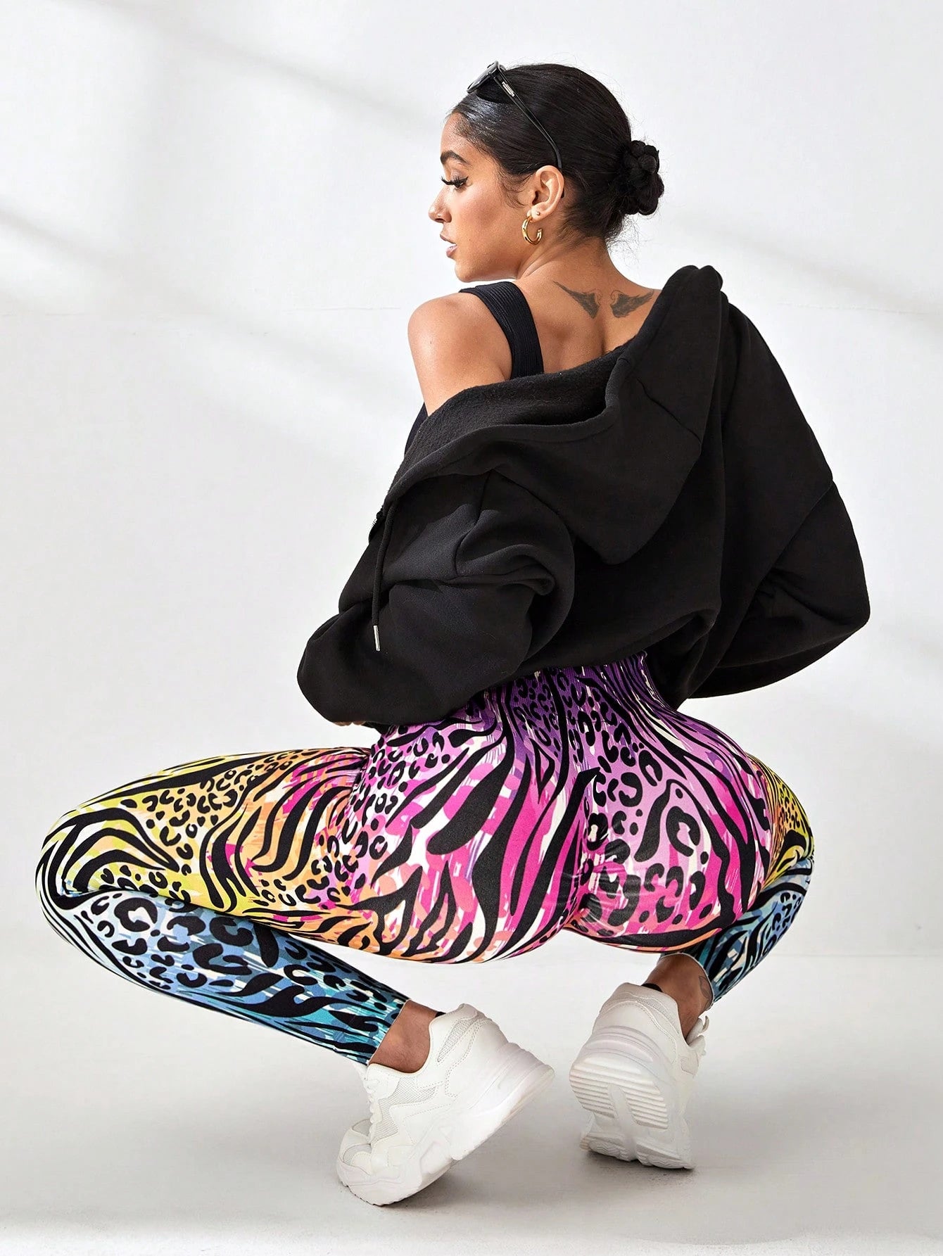 Seamless Leopard & Zebra Print Stretchy Legging