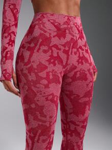 Autumn Full Print Elastic Sports Leggings