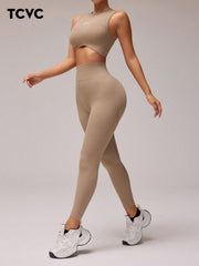 High Elasticity Seamless Sports Bra And Leggings Set