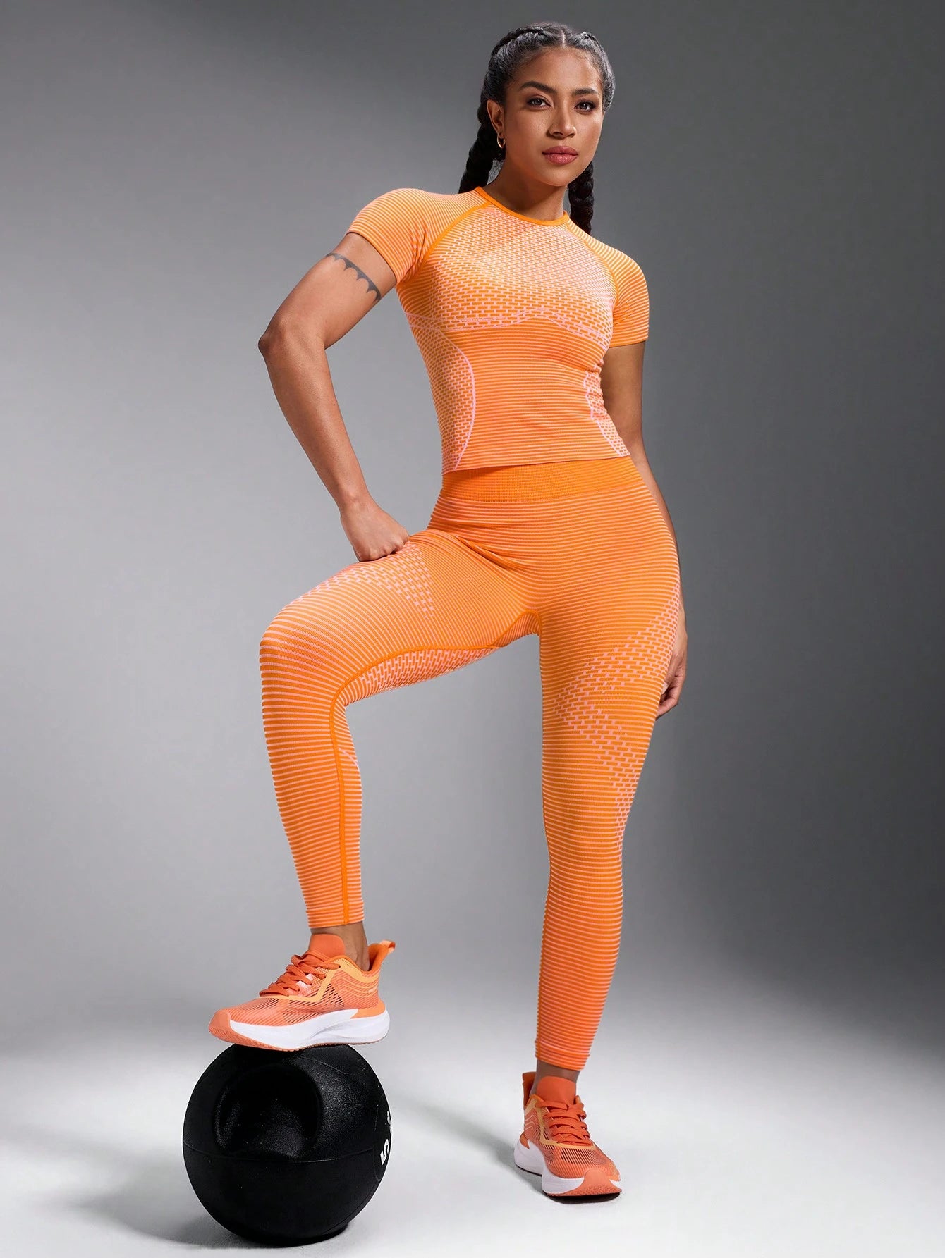 Solid Color Seamless Sports Leggings