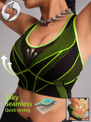 Breathable Mesh Seamless High Elastic Sports Bra