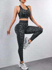 Sleeveless Top With Fitted Pants Workout Set