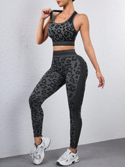 Sleeveless Top With Fitted Pants Workout Set